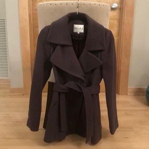 Wool Reiss Belted Peacoat